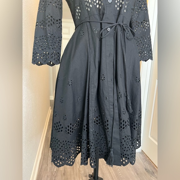 Theory structured eyelet shirt dress cotton size 2 - Picture 7 of 15
